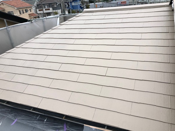 愛知県日進市　屋根葺き替え工事　屋根塗装　スレート屋根